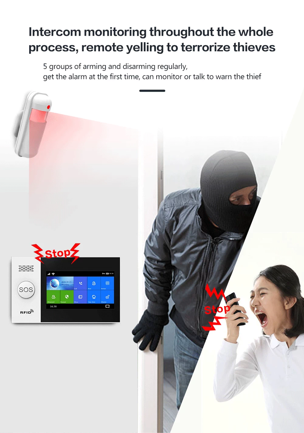 TDS-3386 Manual Roller Shutter Alarm System