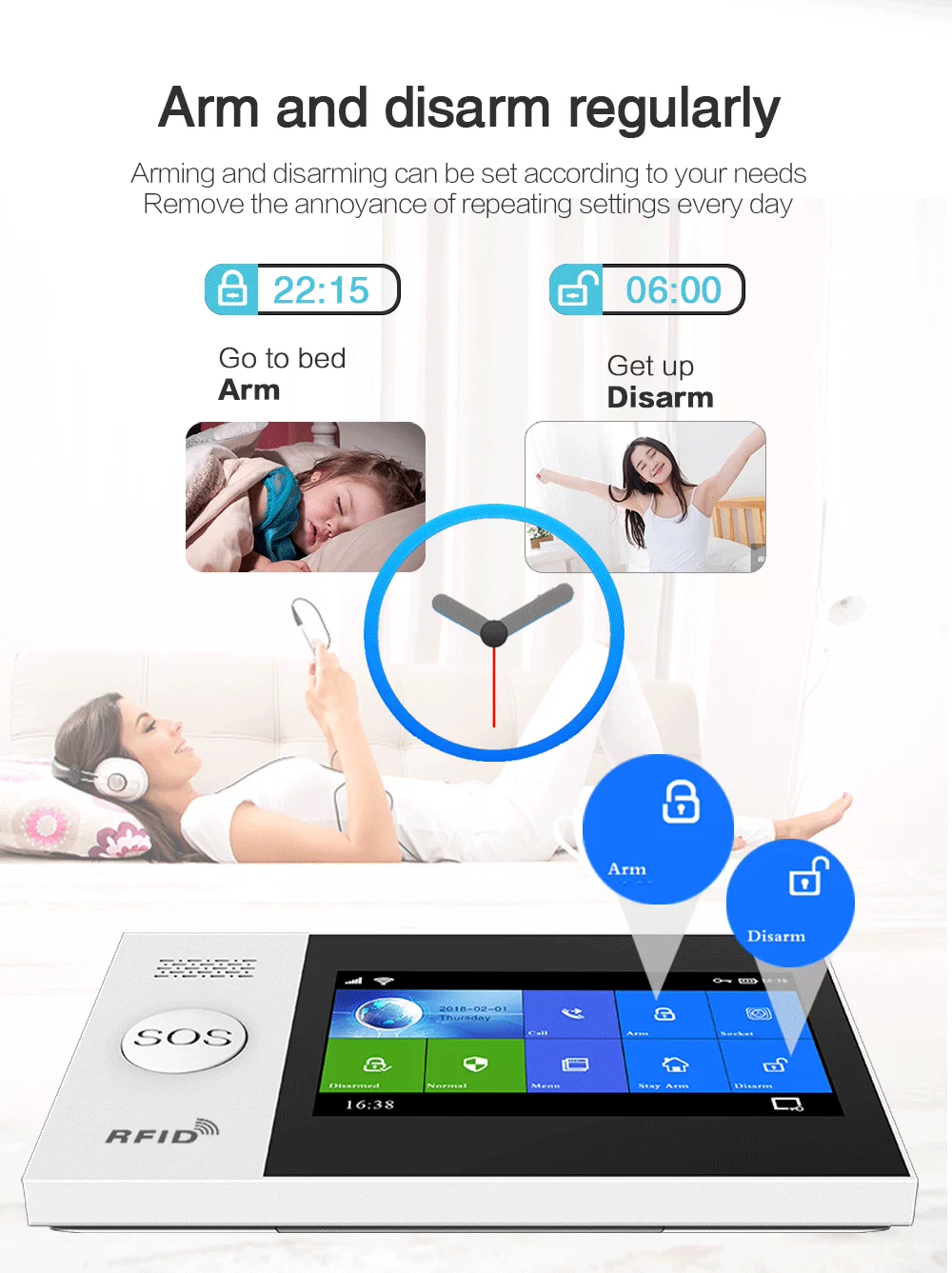 TDS-3386 Manual Roller Shutter Alarm System